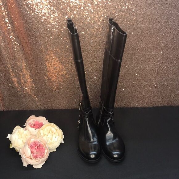 MICHAEL by MICHAEL KORS Black Leather Boots - Picture 2 of 8